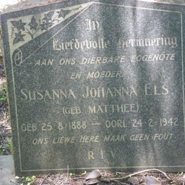 ELS Susanna Johanna nee MATTHEE 1888-1942