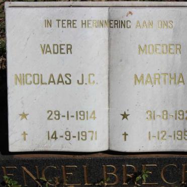 ENGELBRECHT Nicolaas J.C. 1914-1971 &amp; Martha 1924-1955