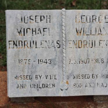 ENDRULENAS Joseph Michael 1875-1943 :: ENDRULENAS George William 1907-1979