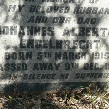 ENGELBRECHT Johannes Albertus 1915-1958