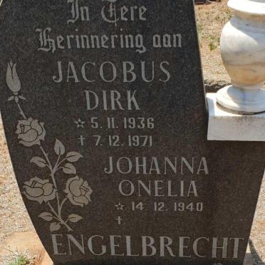 ENGELBRECHT Jacobus Dirk 1936-1971 &amp; Johanna Onelia 1940-
