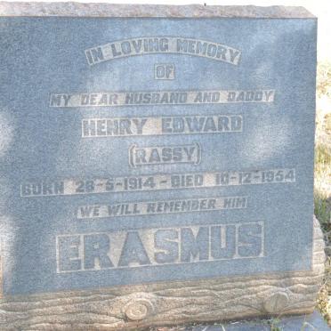 ERASMUS Henry Edward 1914-1954
