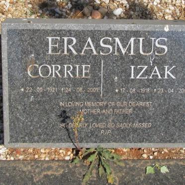ERASMUS Izak 1918-2002 &amp; Corrie 1921-2001