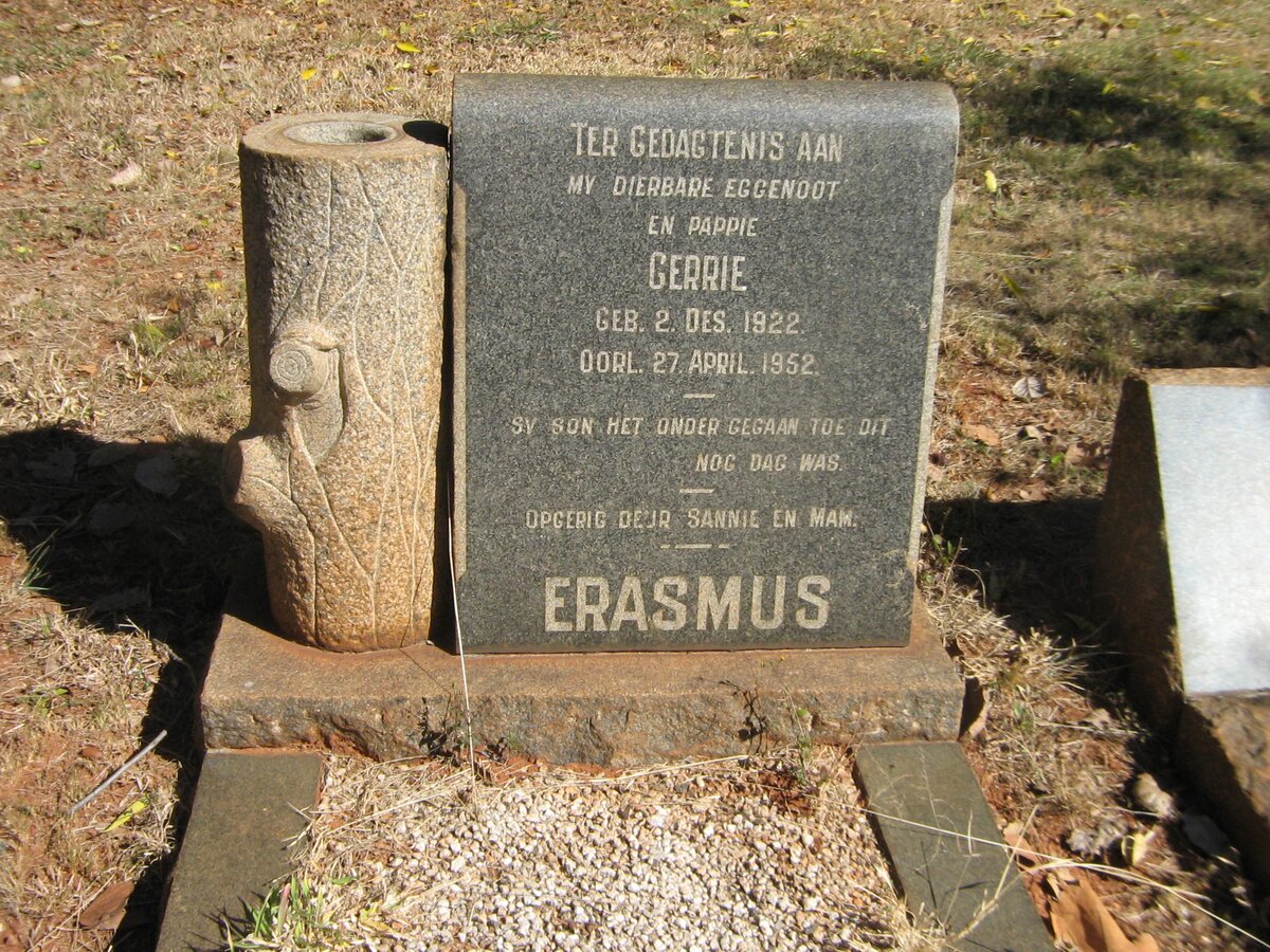 ERASMUS Gerrie 1922-1952