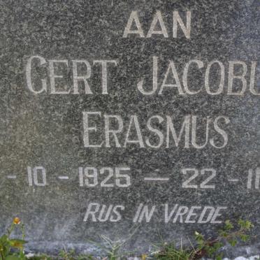 ERASMUS Gert Jacobus 1925-1967