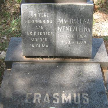 ERASMUS Magdalena Wentzelina 1884-1974