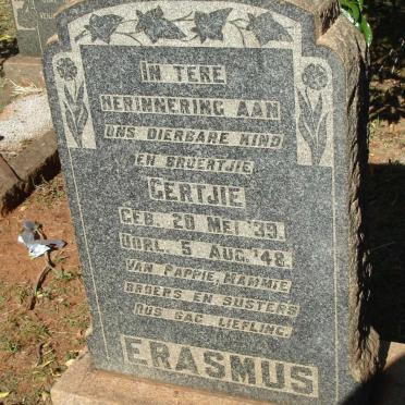 ERASMUS Gertjie 1939-1948
