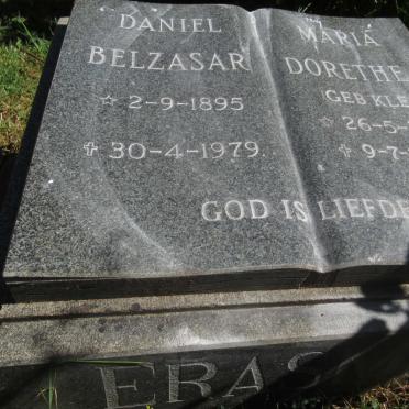 ERASMUS Daniel Belzasar 1895-1979 &amp; Maria Dorethea KLEE 1903-1984