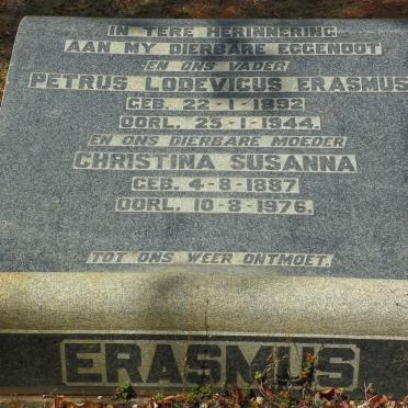ERASMUS Petrus Lodevicus 1892-1944 & Christina Susanna 1887-1976