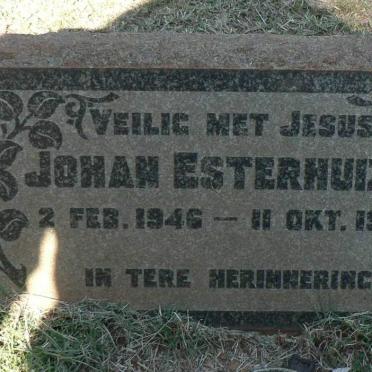ESTERHUIZEN Johan 1946-1946