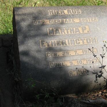 ETHERINGTON Martha P. 1906-1953