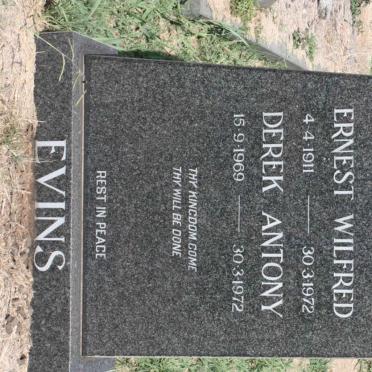 EVINS Ernest Wilfred 1911-1972 :: EVINS Derek Antony 1969-1972