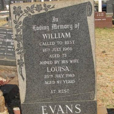 EVANS William -1966 &amp; Louisa -1983