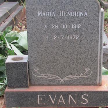 EVANS Maria Hendrina 1912-1972