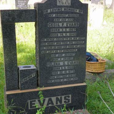 EVANS Cecil F. 1907-1949 &amp; Helena S. 1908-1973