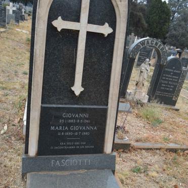 FASCIOTTI Giovanni 1883-1961 &amp; Maria Giovanna 1890-1980