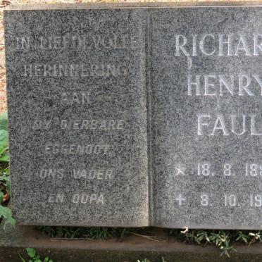 FAUL Richard Henry 1888-1971