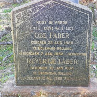 FABER Obe 1889-1952 &amp; Reyertje 1894-1968