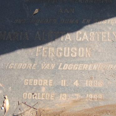 FERGUSON Maria Aletta Castelyna nee VAN LOGGERENBERG 1896-1969