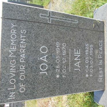 FERNANDEZ Joao 1919-1970 &amp; Jane 1925-1995