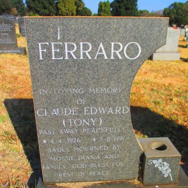 FERRARO Claude Edward 1926-1991