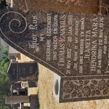 FERREIRA Thomas Ignatius 1892-1966 &amp; Jeanetta Hendrika Mara 1900-1976
