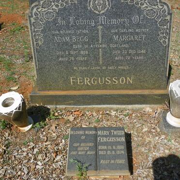 FERGUSSON Adam Begg -1959 &amp; Margaret -1946 :: FERGUSSON Mary Tweed 1906-1974