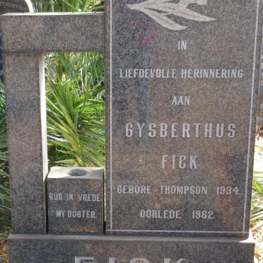 FICK Gysberthus nee THOMPSON 1934-1962