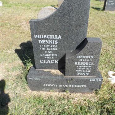 FINN Dennis -1972 &amp; Rebbeca 1938-1973 :: CLACK Priscilla Dennis 1956-2001