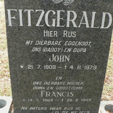 FITZGERALD John 1909-1979 &amp; Francis 1904-1988