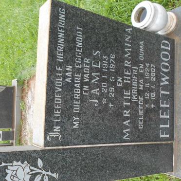 FLEETWOOD James 1913-1976 &amp; Martie Hermina KRUGER 1924-2007