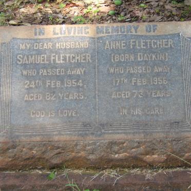 FLETCHER Samuel -1954 &amp; Anne DAYKIN -1956
