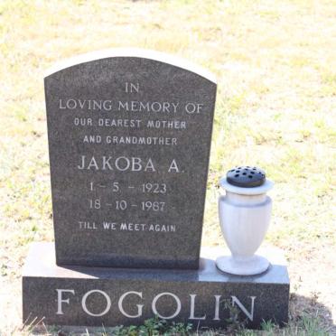 FOGOLIN Jakoba A. 1923-1987