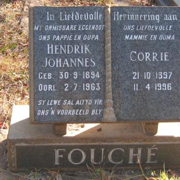 FOUCHÉ Hendrik Johannes 1894-1963 &amp; Corrie 1897-1996