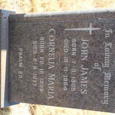 FOXCROFT John James 1909-1964 &amp; Cornelia Maria 1909-1977
