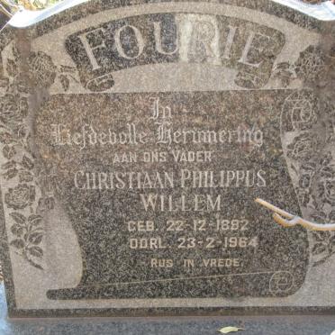 FOURIE Christiaan Philippus Willem 1892-1964