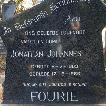 FOURIE Jonathan Johannes 1903-1966