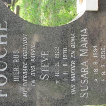 FOUCHE Steve 1932-1970 &amp; Susara Maria 1934-1995