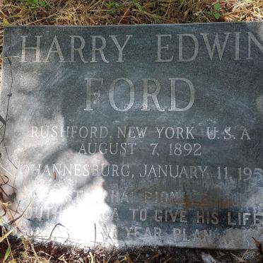 FORD Harry Edwin 1892-1954