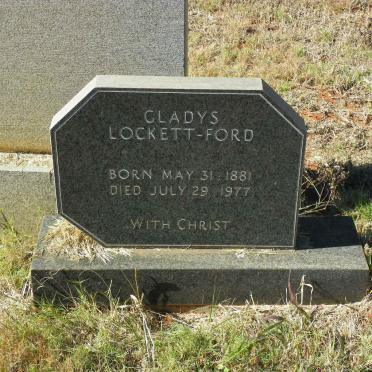 FORD Gladys, LOCKETT 1881-1977