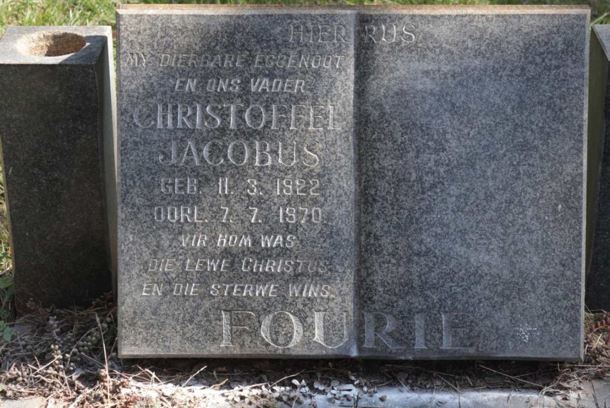 FOURIE Christoffel Jacobus 1922-1970