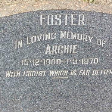 FOSTER Archie 1900-1970