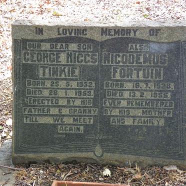 FORTUIN Nicodemus 1928-1955 :: HIGGS George 1932-1953