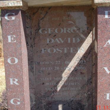 FOSTER George David 1922-2006 & Mary 1925-2007 :: FOSTER Cecil 1948-2017