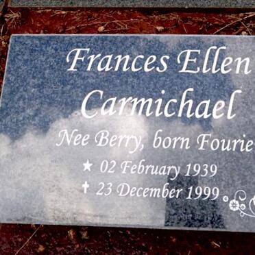 CARMICHAEL Frances Ellen formerly BERRY nee FOURIE 1939-1999