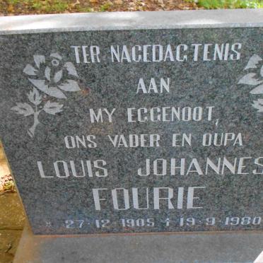 FOURIE Louis Johannes 1905-1980