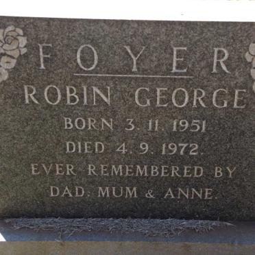 FOYER Robin George 1951-1972