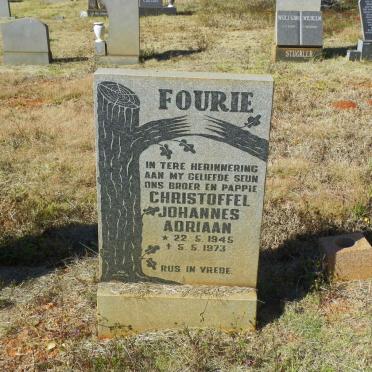 FOURIE Christoffel Johannes Adriaan 1945-1973