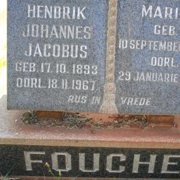 FOUCHE Hendrik Johannes Jacobus 1893-1967 &amp; Maria 1893-1978