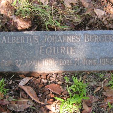 FOURIE Albertus Johannes Burger 1891-1954